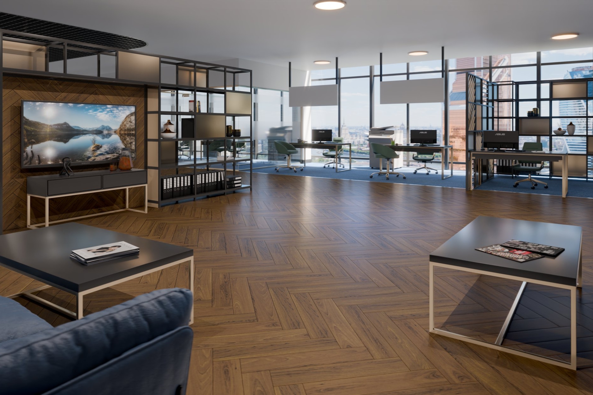 Инженерный паркет «Damy Floor» Ореховый (укладка елочкой) — купить в Екатеринбурге