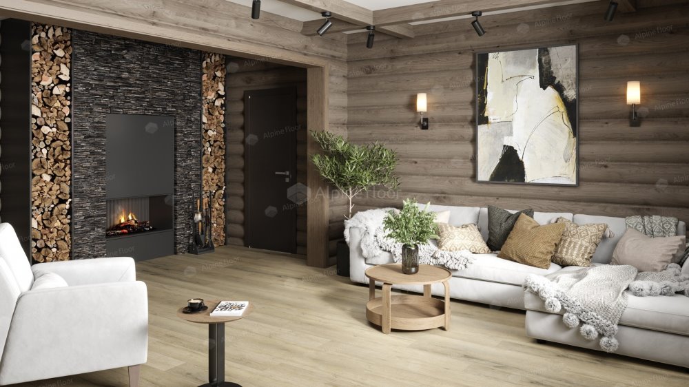 SPC Ламинат "Alpine Floor" Дуб сливочный (1220*183*8 мм) — купить в Екатеринбурге