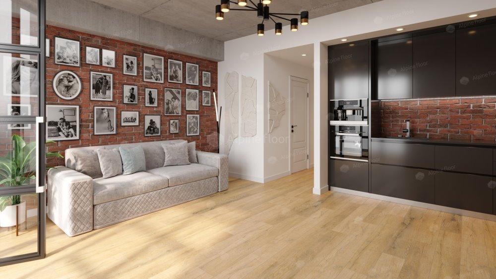 SPC Ламинат "Alpine Floor" Дуб медовый (1220*183*8 мм) — купить в Екатеринбурге