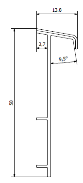Плинтус для ковролина "Korner" Listwa графит (2500*13,8*50 мм) — купить в Екатеринбурге