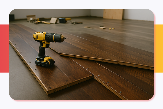 Укладка инженерной доски