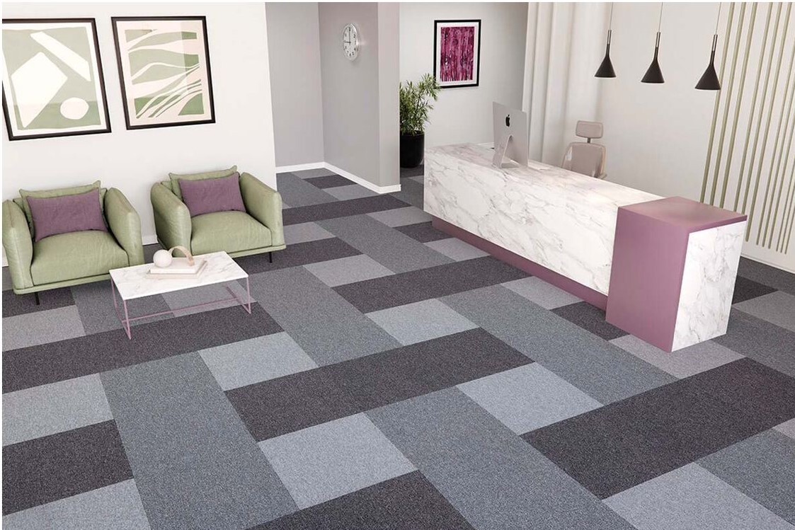 Ковровая плитка "Bonkeel" Space Grey (500*500*5,9 мм) — купить в Екатеринбурге