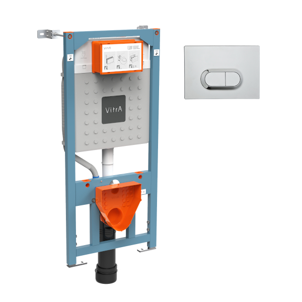 Комплект инсталляция 762 + кнопка хром 740-0580 700-1873