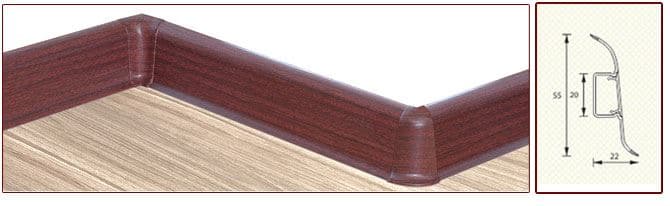 Плинтус "Идеал" пластиковый Комфорт Дуб Арктик (2500*22*55 мм) — купить в Екатеринбурге